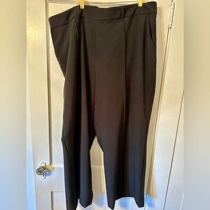 Ava & Viv Elegant Pleated Black Suit Trousers Plus Size 26